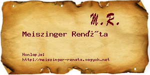 Meiszinger Renáta névjegykártya