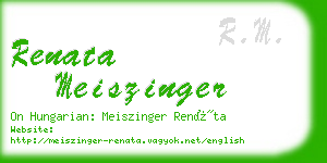 renata meiszinger business card